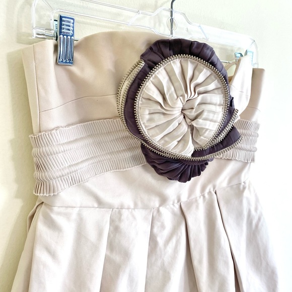 BCBG Max Azria Runway Light Sandal May Strapless Dress Sz 6 - Picture 4 of 8